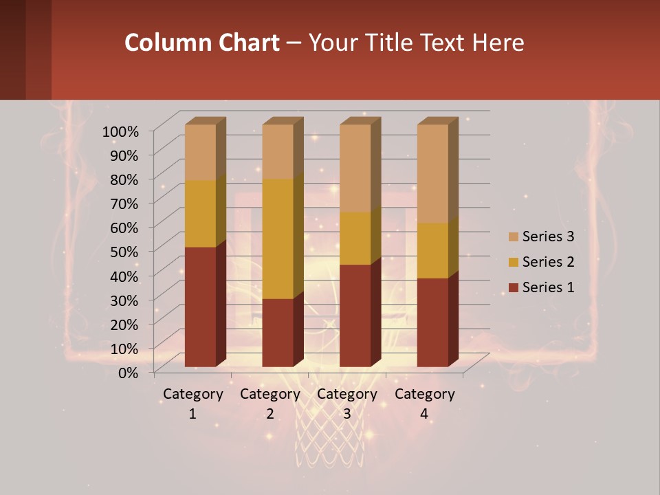 A Basketball Court With A Glowing Light In The Middle Of It PowerPoint Template