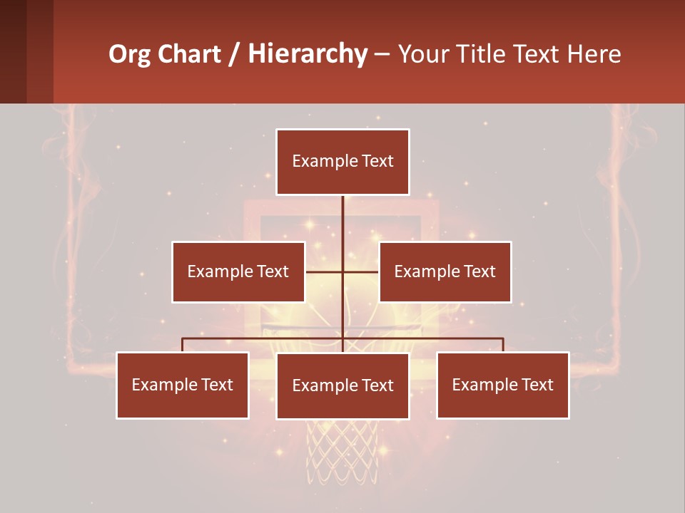 A Basketball Court With A Glowing Light In The Middle Of It PowerPoint Template
