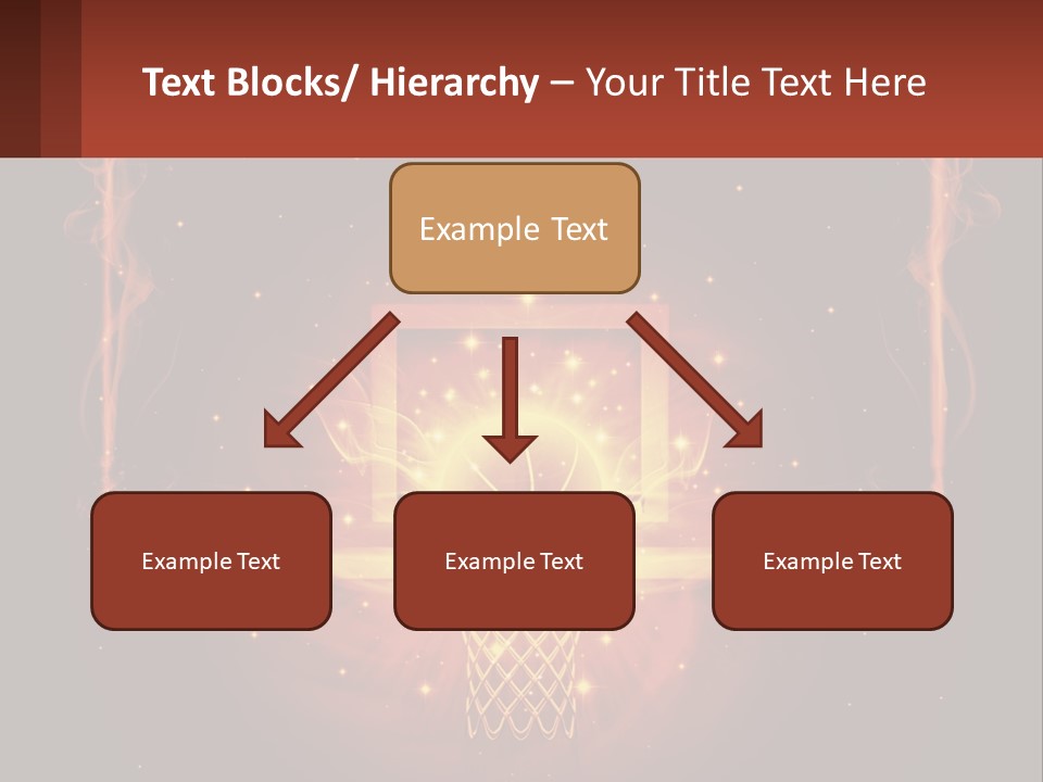 A Basketball Court With A Glowing Light In The Middle Of It PowerPoint Template