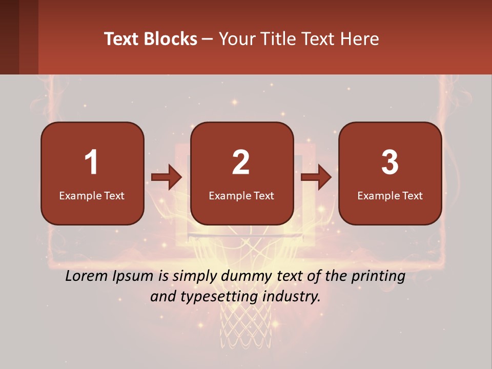 A Basketball Court With A Glowing Light In The Middle Of It PowerPoint Template