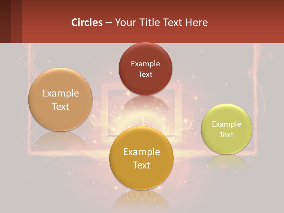 A Basketball Court With A Glowing Light In The Middle Of It PowerPoint Template