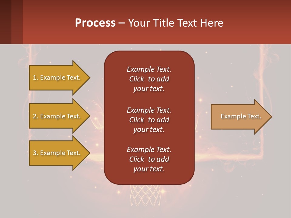 A Basketball Court With A Glowing Light In The Middle Of It PowerPoint Template