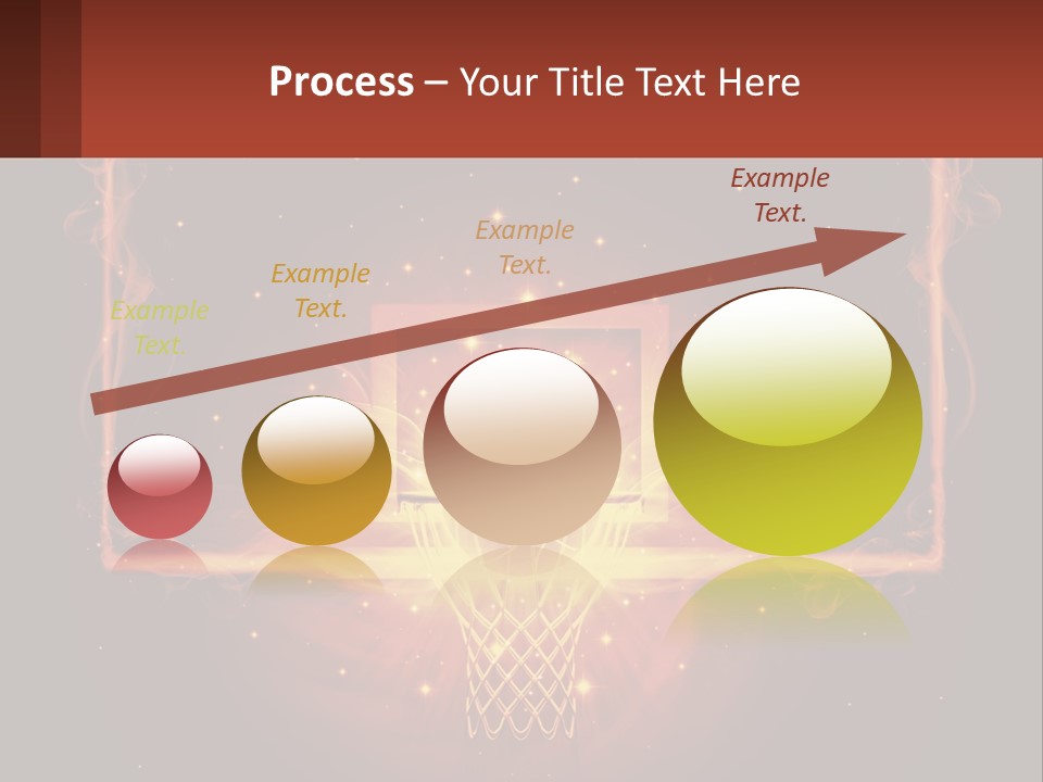 A Basketball Court With A Glowing Light In The Middle Of It PowerPoint Template