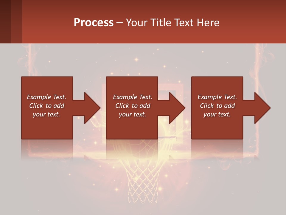 A Basketball Court With A Glowing Light In The Middle Of It PowerPoint Template