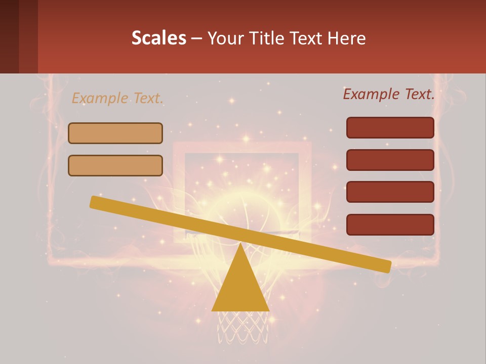A Basketball Court With A Glowing Light In The Middle Of It PowerPoint Template