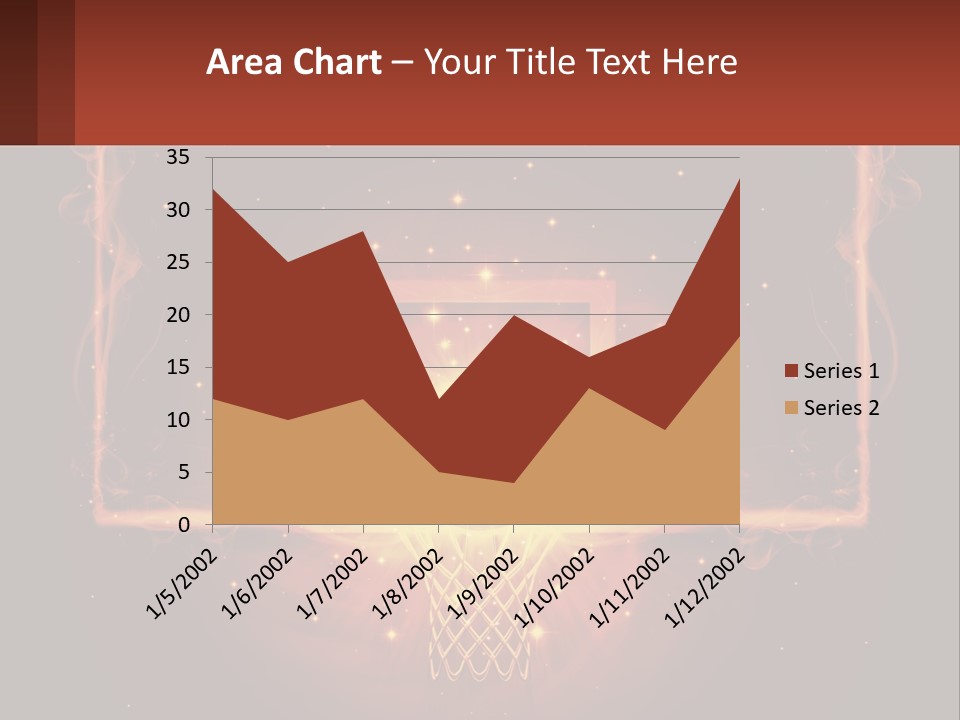 A Basketball Court With A Glowing Light In The Middle Of It PowerPoint Template