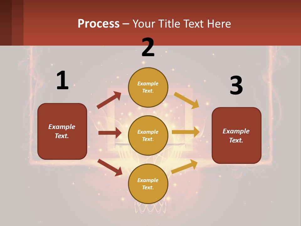 A Basketball Court With A Glowing Light In The Middle Of It PowerPoint Template