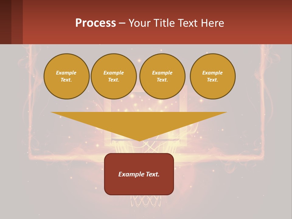 A Basketball Court With A Glowing Light In The Middle Of It PowerPoint Template