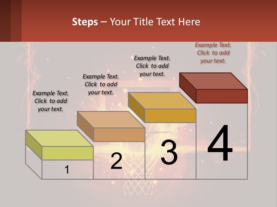 A Basketball Court With A Glowing Light In The Middle Of It PowerPoint Template