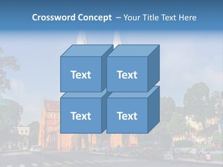 A Church With Two Towers With A Sky Background PowerPoint Template