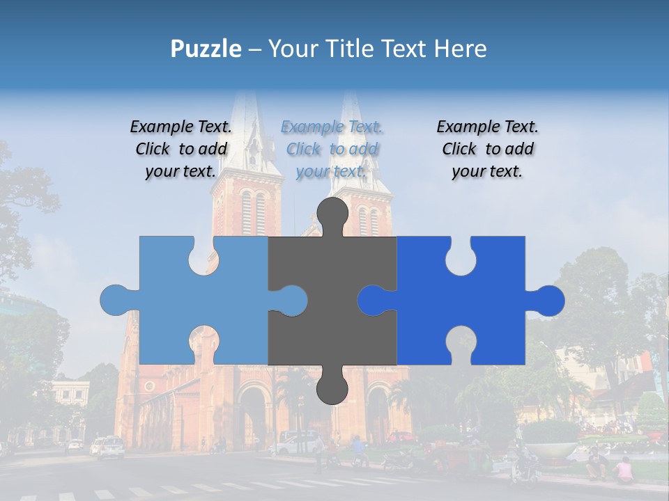 A Church With Two Towers With A Sky Background PowerPoint Template