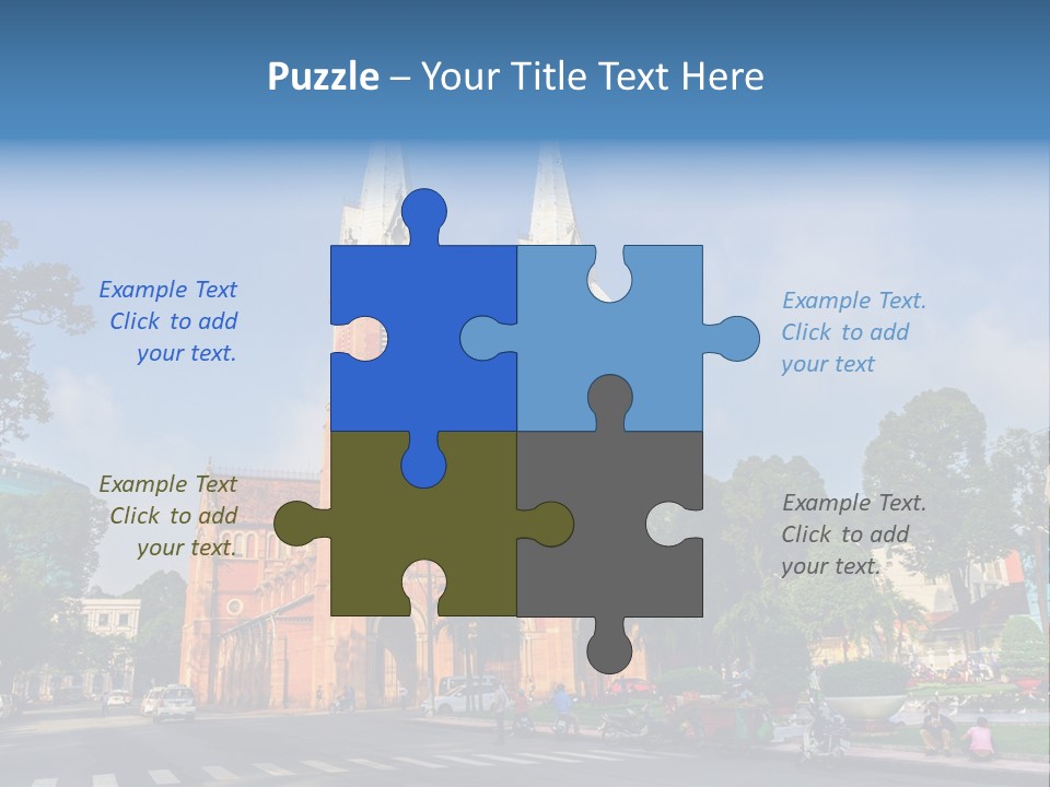 A Church With Two Towers With A Sky Background PowerPoint Template