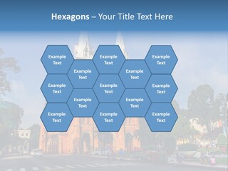 A Church With Two Towers With A Sky Background PowerPoint Template