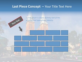 A Church With Two Towers With A Sky Background PowerPoint Template