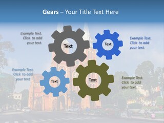 A Church With Two Towers With A Sky Background PowerPoint Template