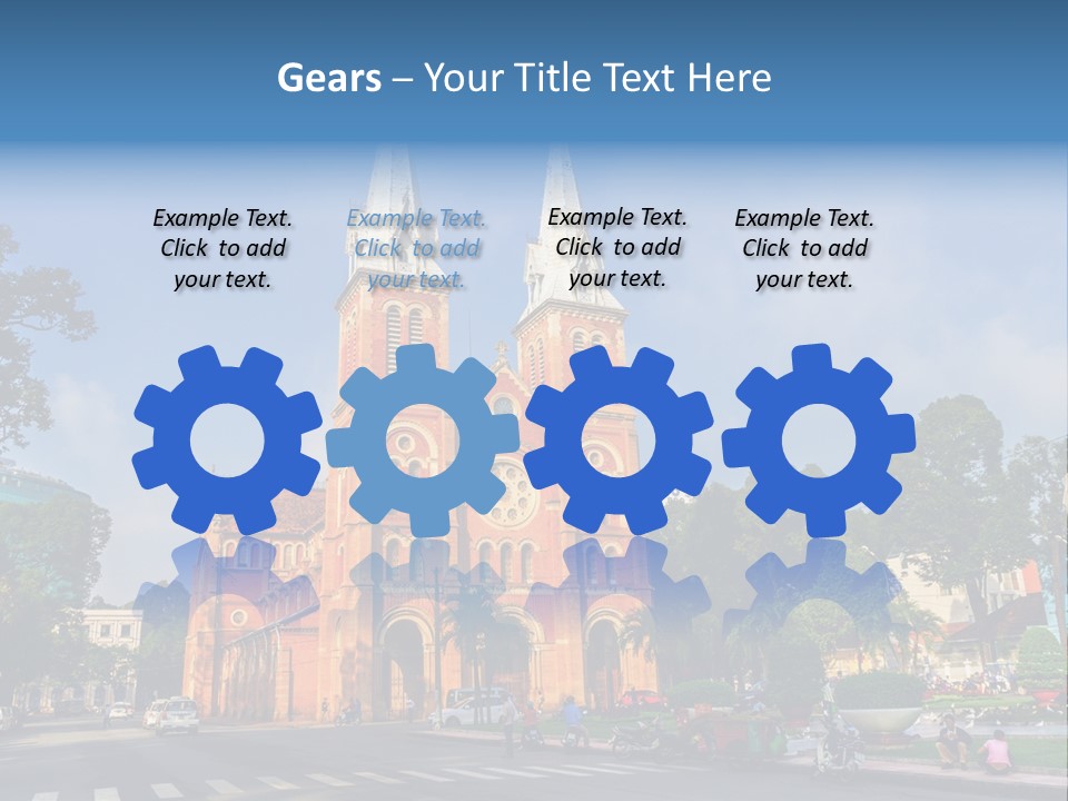 A Church With Two Towers With A Sky Background PowerPoint Template