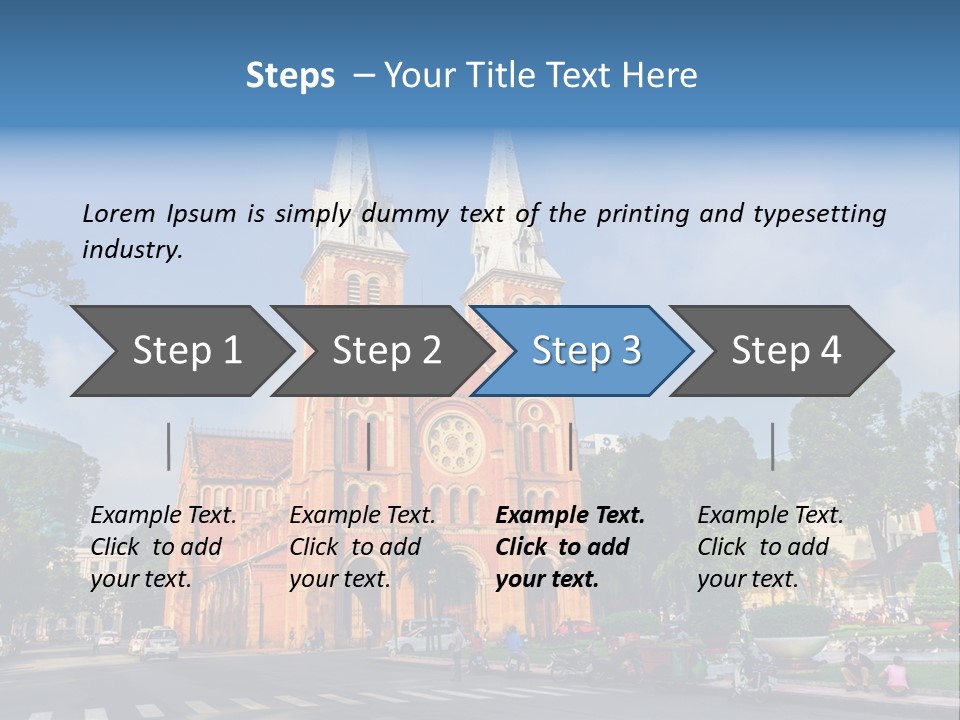 A Church With Two Towers With A Sky Background PowerPoint Template