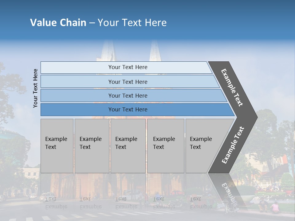 A Church With Two Towers With A Sky Background PowerPoint Template
