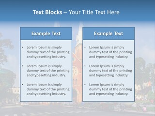 A Church With Two Towers With A Sky Background PowerPoint Template