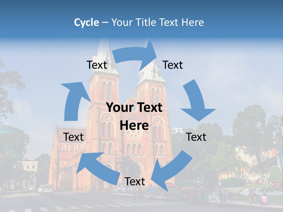A Church With Two Towers With A Sky Background PowerPoint Template