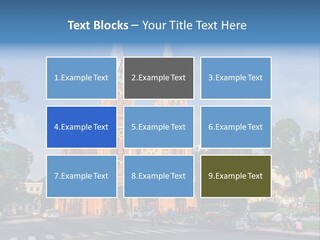 A Church With Two Towers With A Sky Background PowerPoint Template