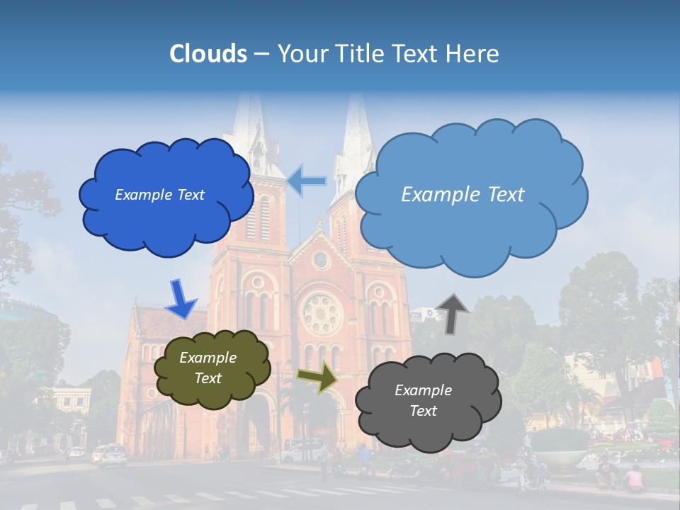 A Church With Two Towers With A Sky Background PowerPoint Template