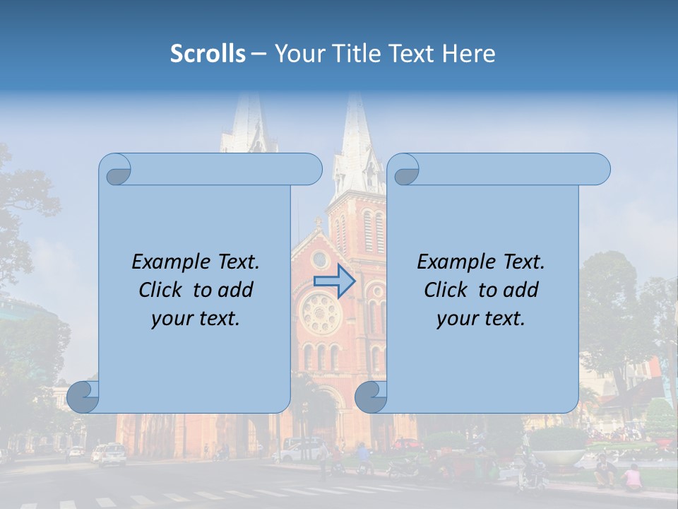 A Church With Two Towers With A Sky Background PowerPoint Template