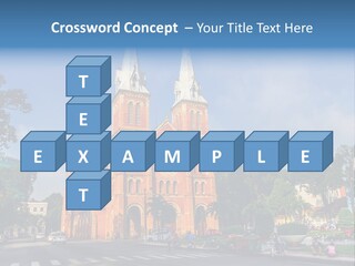 A Church With Two Towers With A Sky Background PowerPoint Template