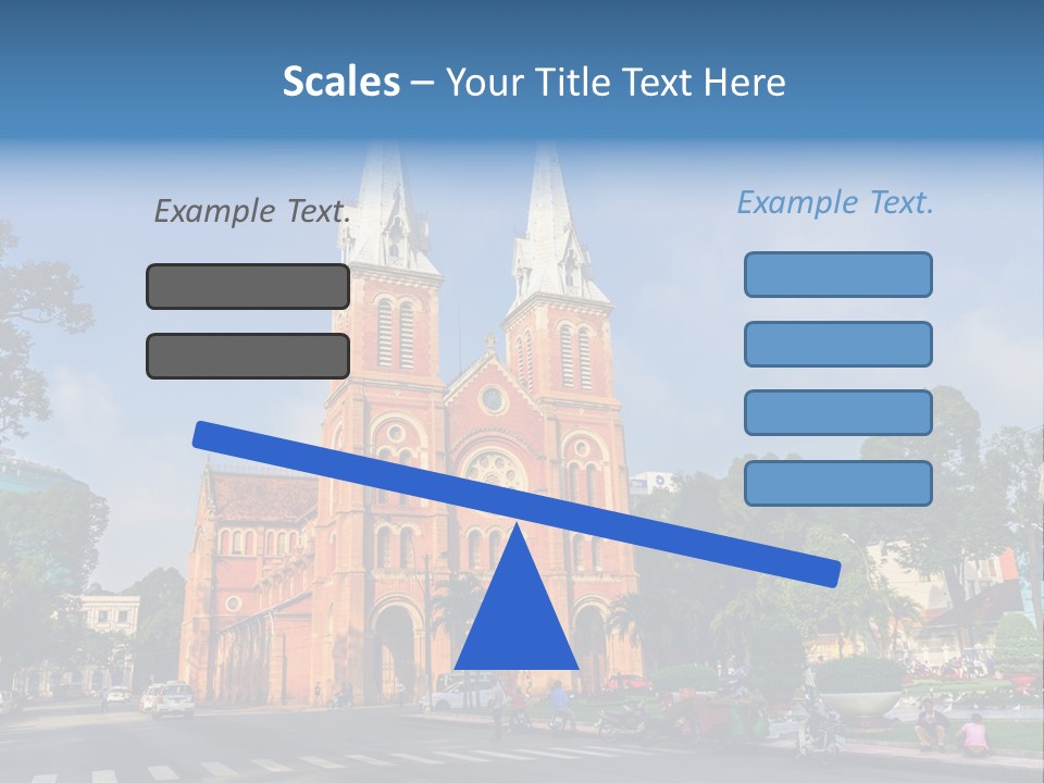 A Church With Two Towers With A Sky Background PowerPoint Template