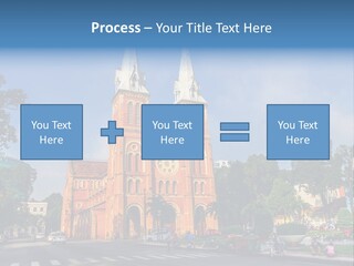 A Church With Two Towers With A Sky Background PowerPoint Template