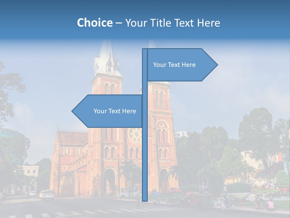 A Church With Two Towers With A Sky Background PowerPoint Template