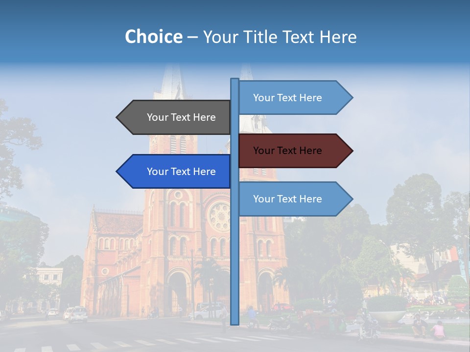 A Church With Two Towers With A Sky Background PowerPoint Template