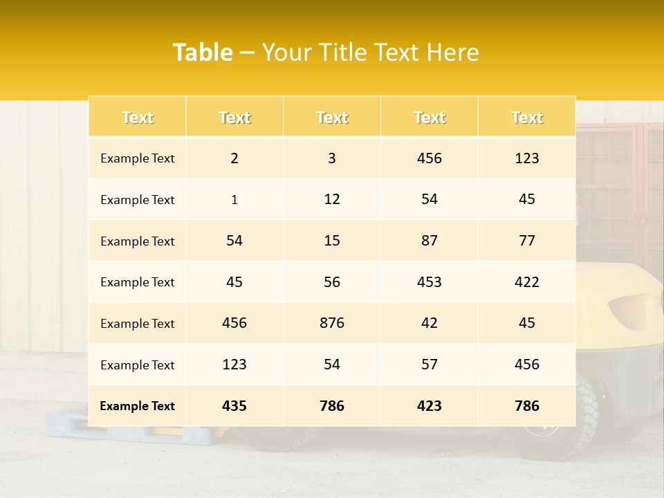 A Man Driving A Forklift Next To A Building PowerPoint Template