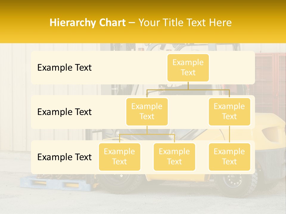 A Man Driving A Forklift Next To A Building PowerPoint Template