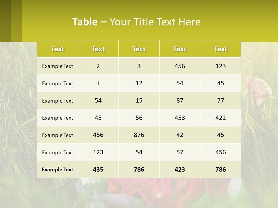 A Little Girl Sitting In The Grass With Her Hands Up PowerPoint Template