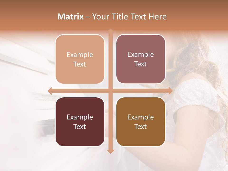 A Little Girl Playing A Piano Powerpoint Template PowerPoint Template