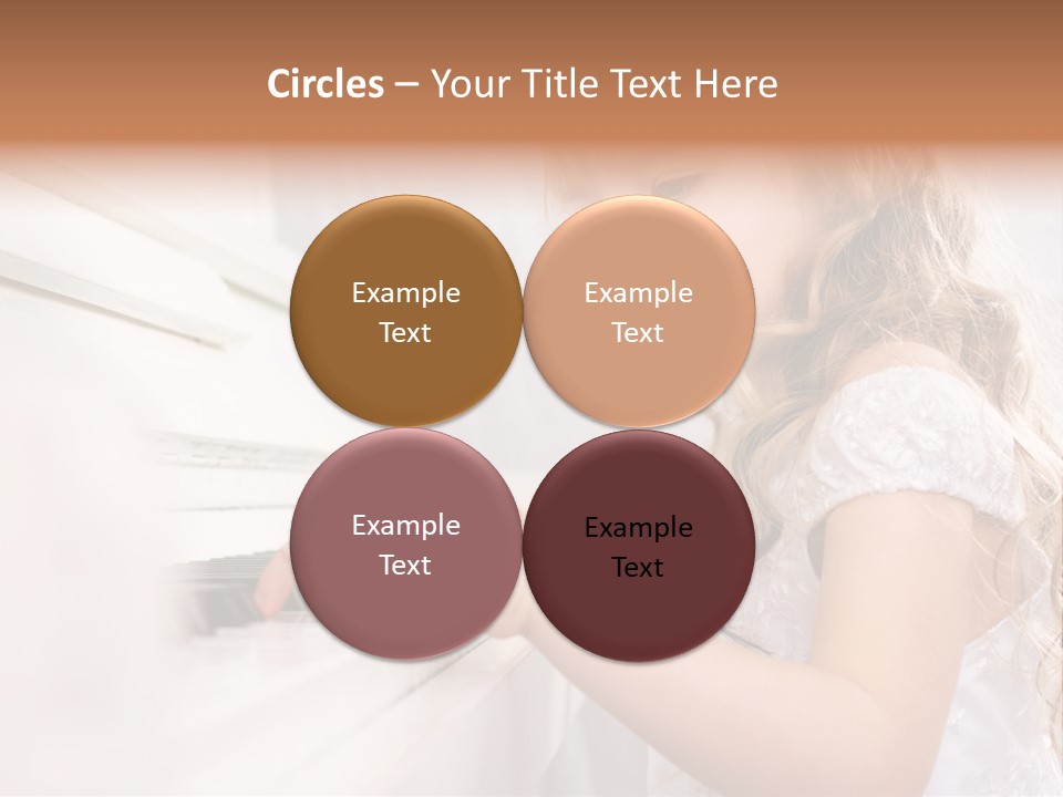 A Little Girl Playing A Piano Powerpoint Template PowerPoint Template