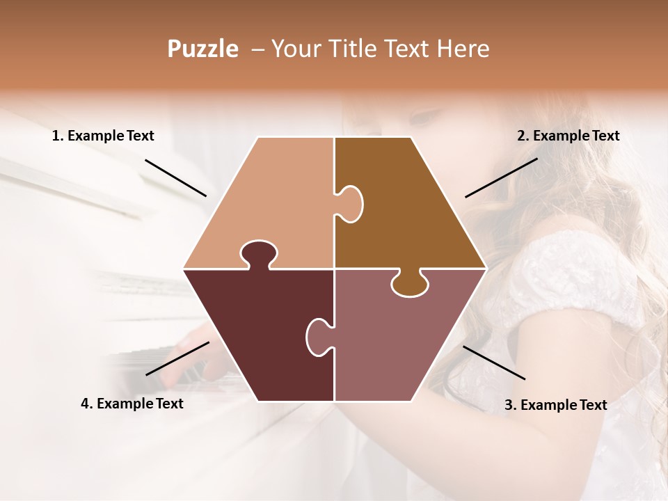 A Little Girl Playing A Piano Powerpoint Template PowerPoint Template