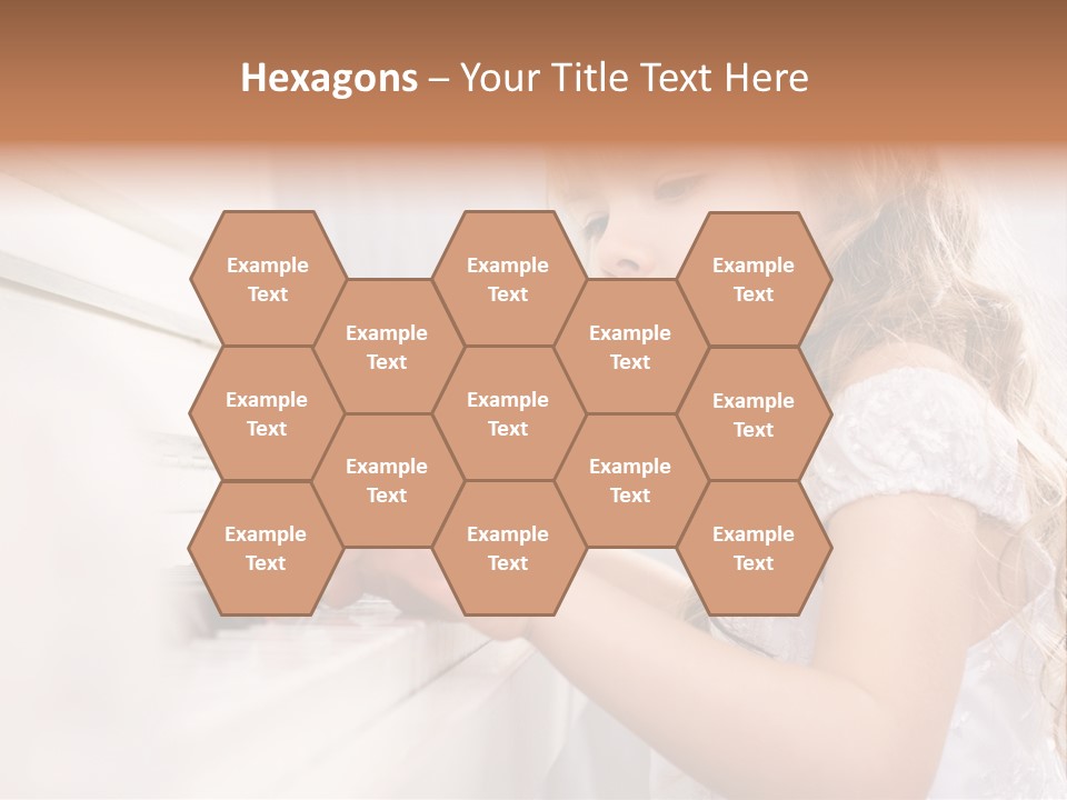 A Little Girl Playing A Piano Powerpoint Template PowerPoint Template