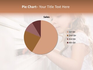 A Little Girl Playing A Piano Powerpoint Template PowerPoint Template