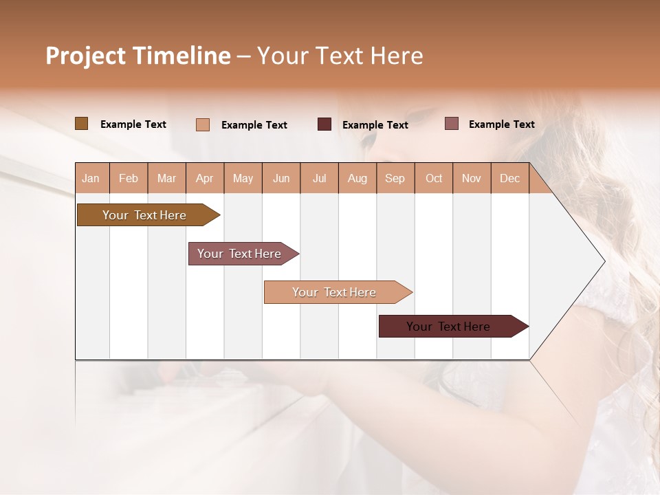 A Little Girl Playing A Piano Powerpoint Template PowerPoint Template