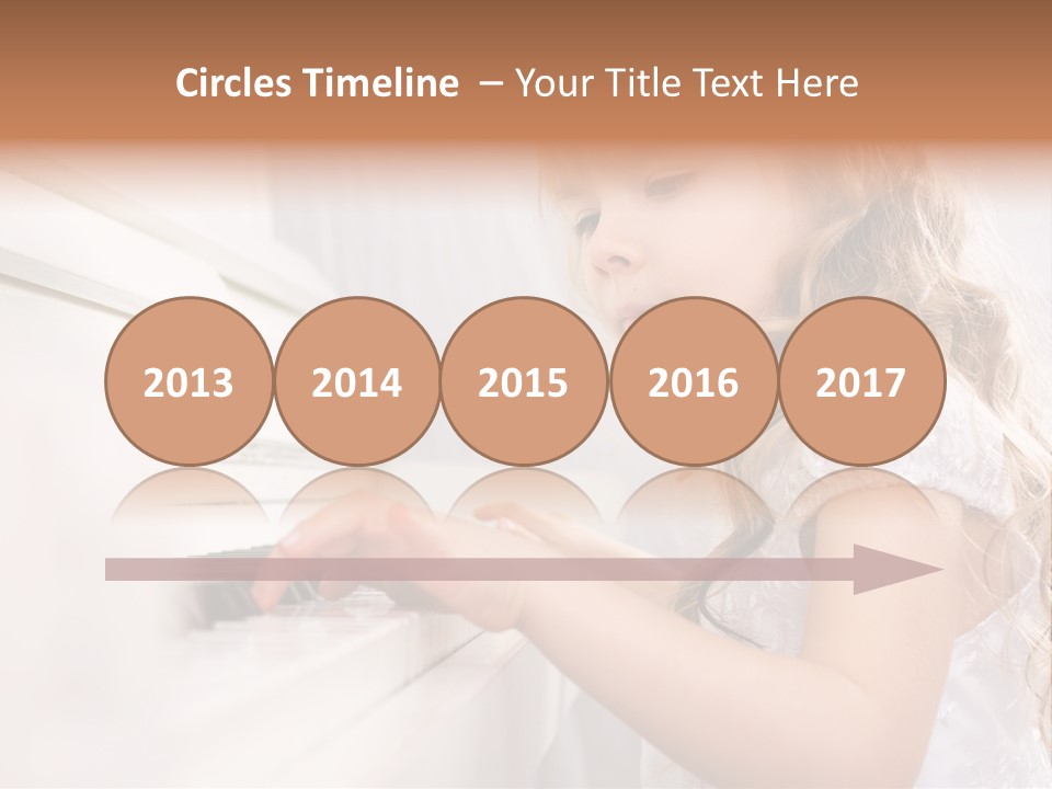 A Little Girl Playing A Piano Powerpoint Template PowerPoint Template