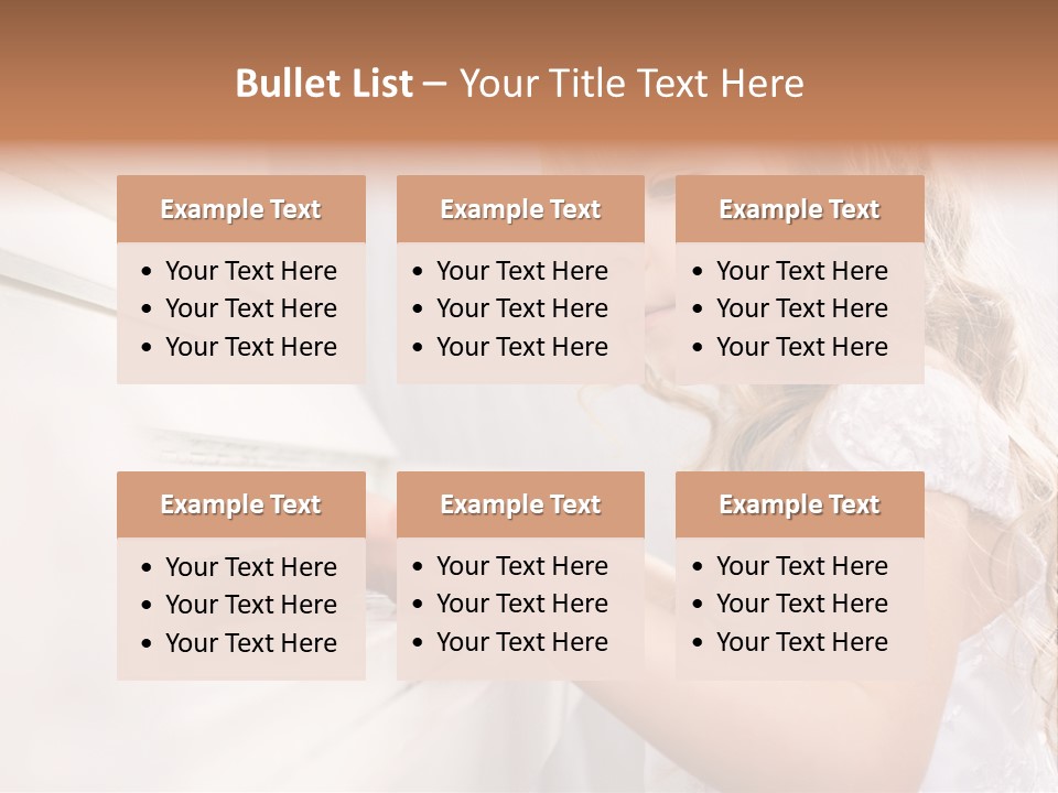 A Little Girl Playing A Piano Powerpoint Template PowerPoint Template