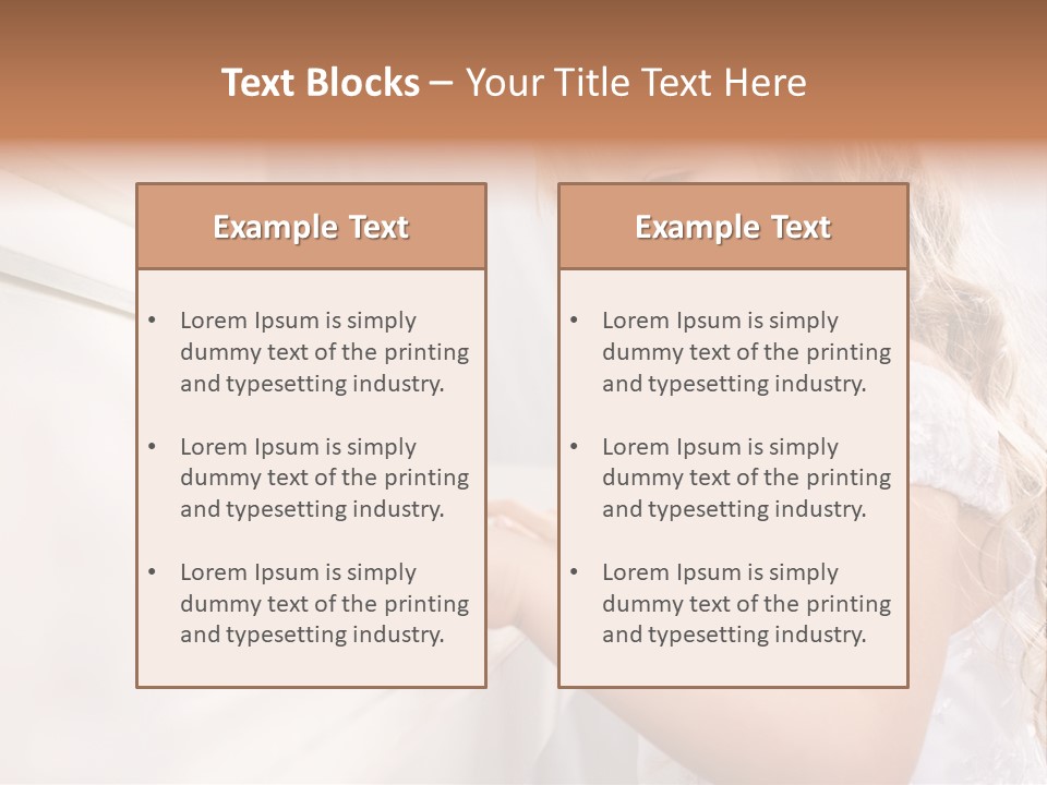 A Little Girl Playing A Piano Powerpoint Template PowerPoint Template