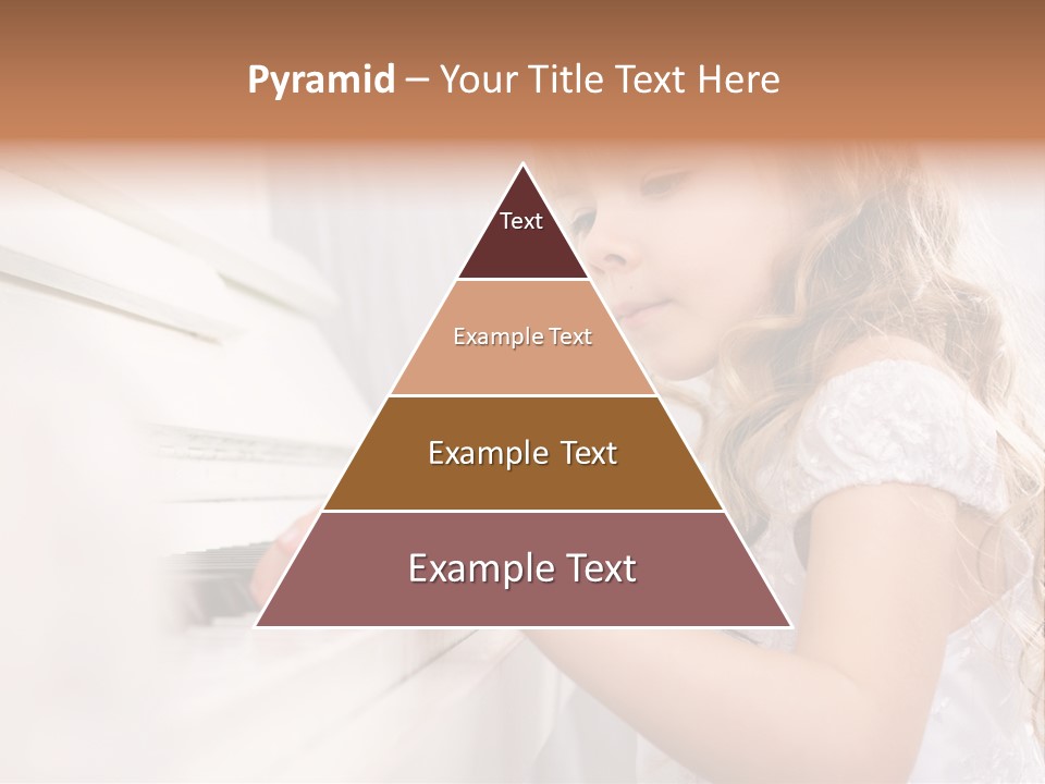 A Little Girl Playing A Piano Powerpoint Template PowerPoint Template