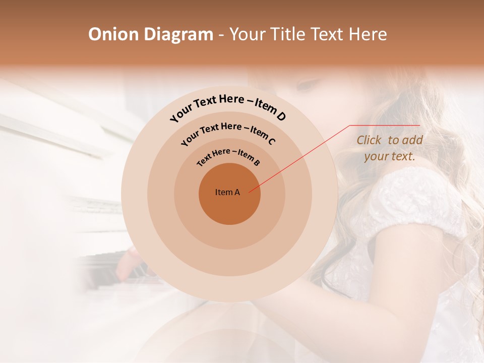 A Little Girl Playing A Piano Powerpoint Template PowerPoint Template