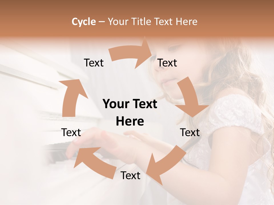 A Little Girl Playing A Piano Powerpoint Template PowerPoint Template