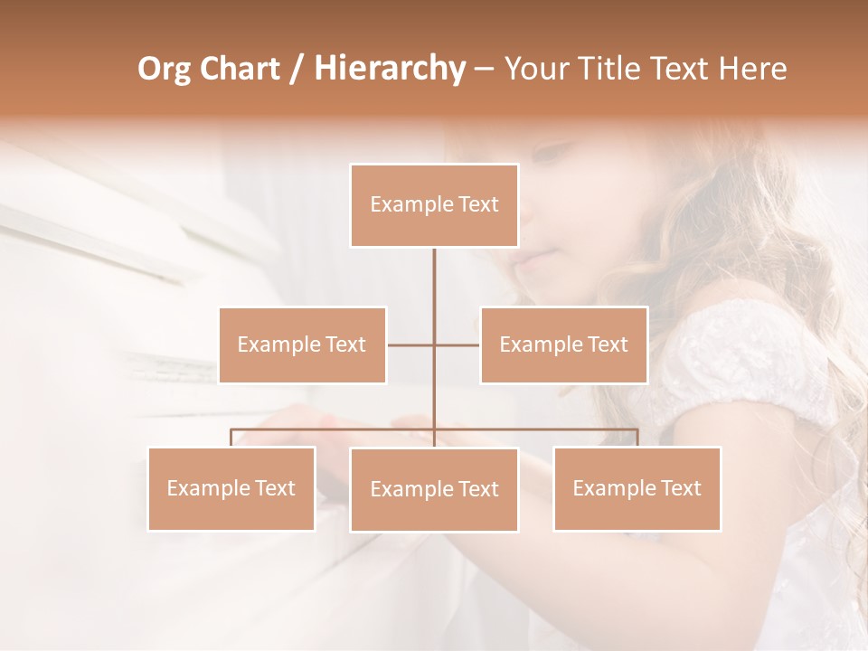 A Little Girl Playing A Piano Powerpoint Template PowerPoint Template