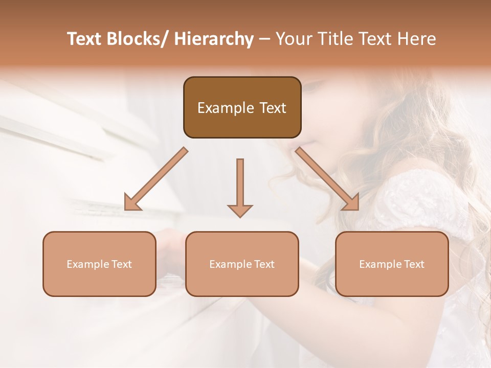 A Little Girl Playing A Piano Powerpoint Template PowerPoint Template