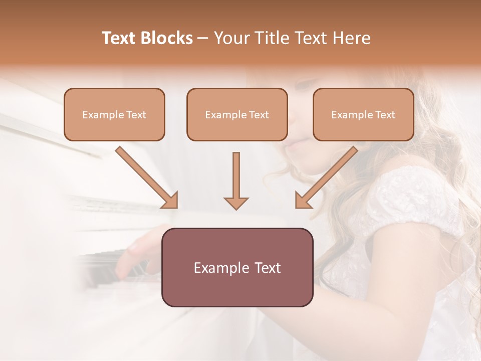 A Little Girl Playing A Piano Powerpoint Template PowerPoint Template